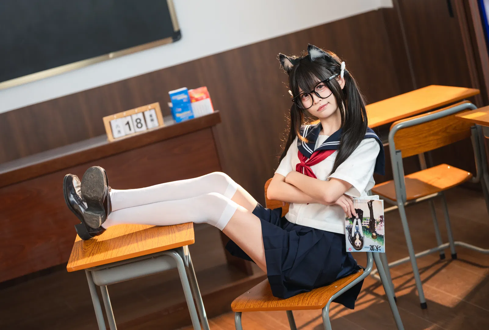 翘课后的教室 JK制服校园风日常记录 - 第 4 张