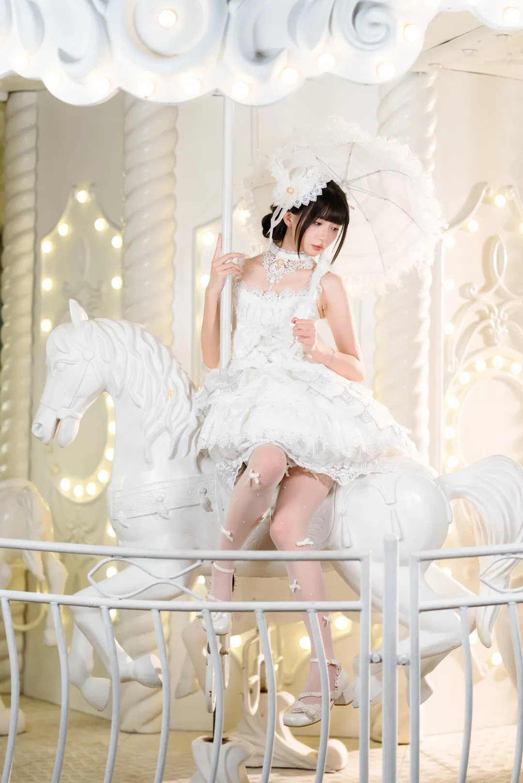 雀之羽Lolita花嫁 纯白旋转木马上的天使 - 第 1 张
