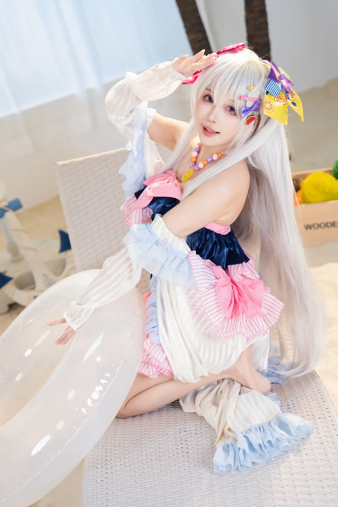 【白洲梓cos】碧蓝档案水梓的夏日泳池正片 - 第 2 张