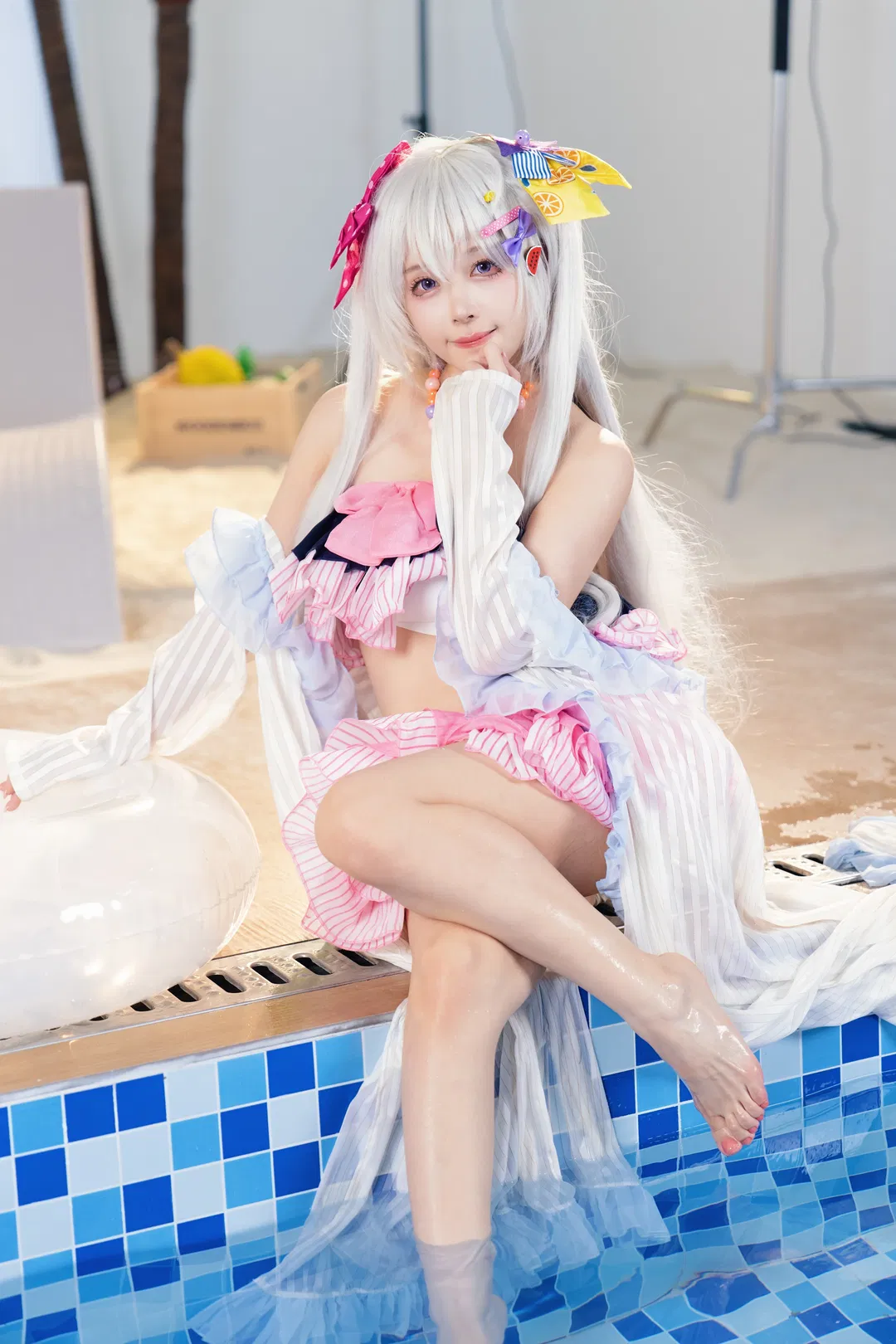 【白洲梓cos】碧蓝档案水梓的夏日泳池正片 - 第 4 张