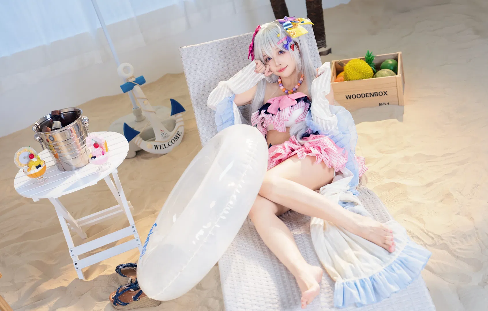【白洲梓cos】碧蓝档案水梓的夏日泳池正片 - 第 5 张