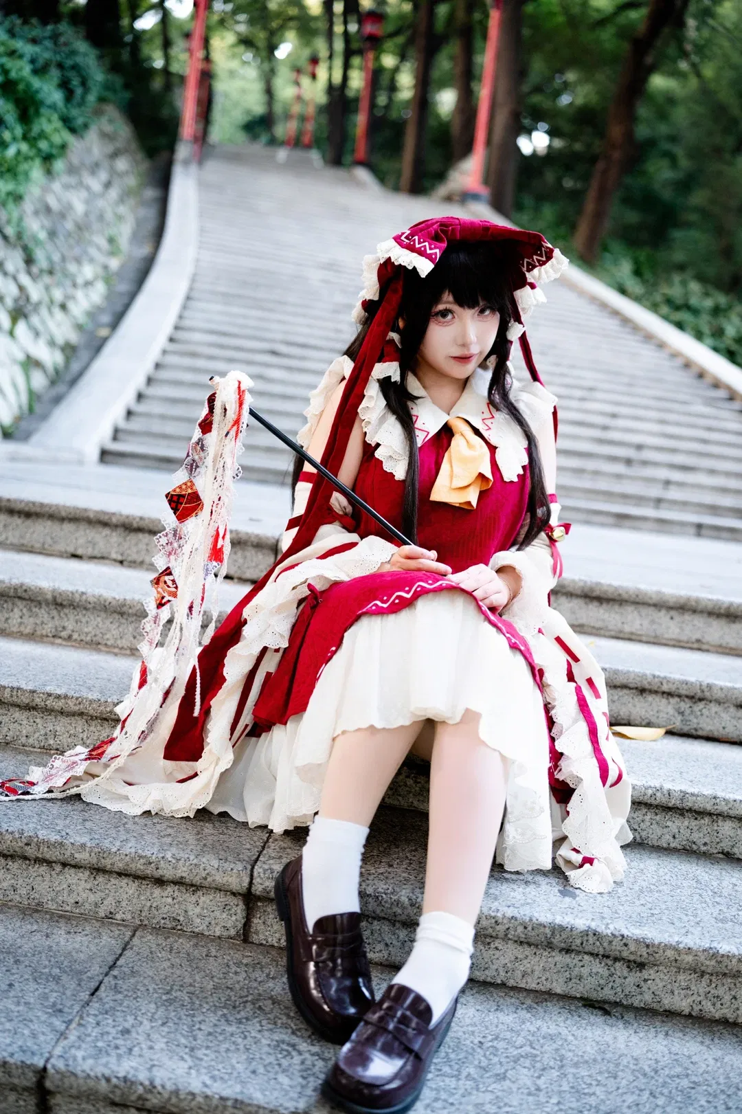 【博丽灵梦cos】东方Project乐园巫女的红白经典正片 - 第 4 张