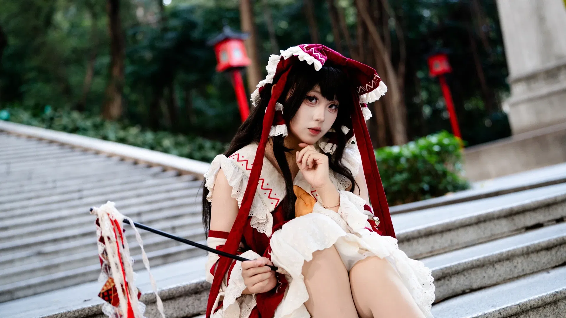 【博丽灵梦cos】东方Project乐园巫女的红白经典正片 - 第 7 张