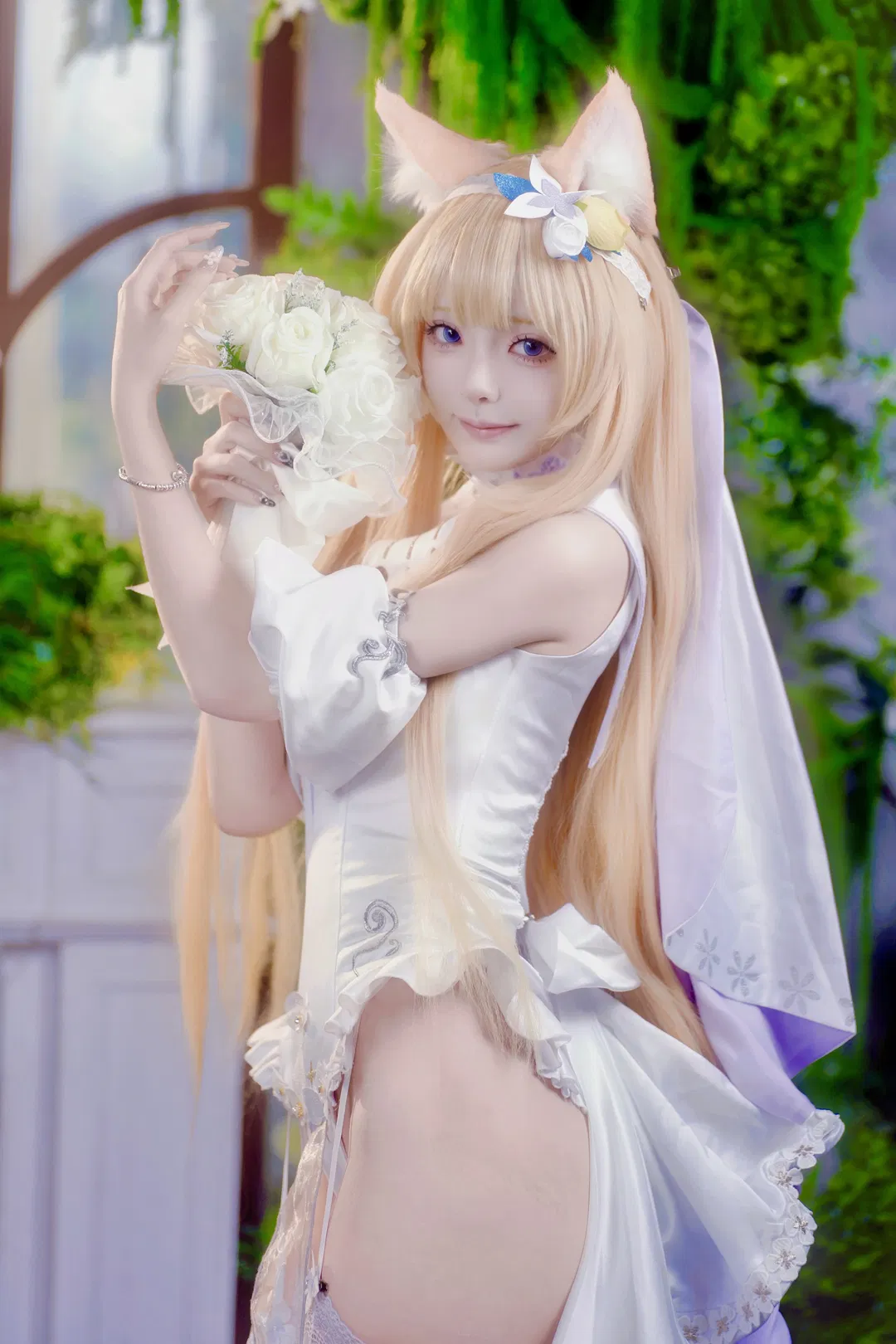 【伊洛瑪麗cos】碧藍檔案的花嫁，在花園裡閃耀 - 第 2 張