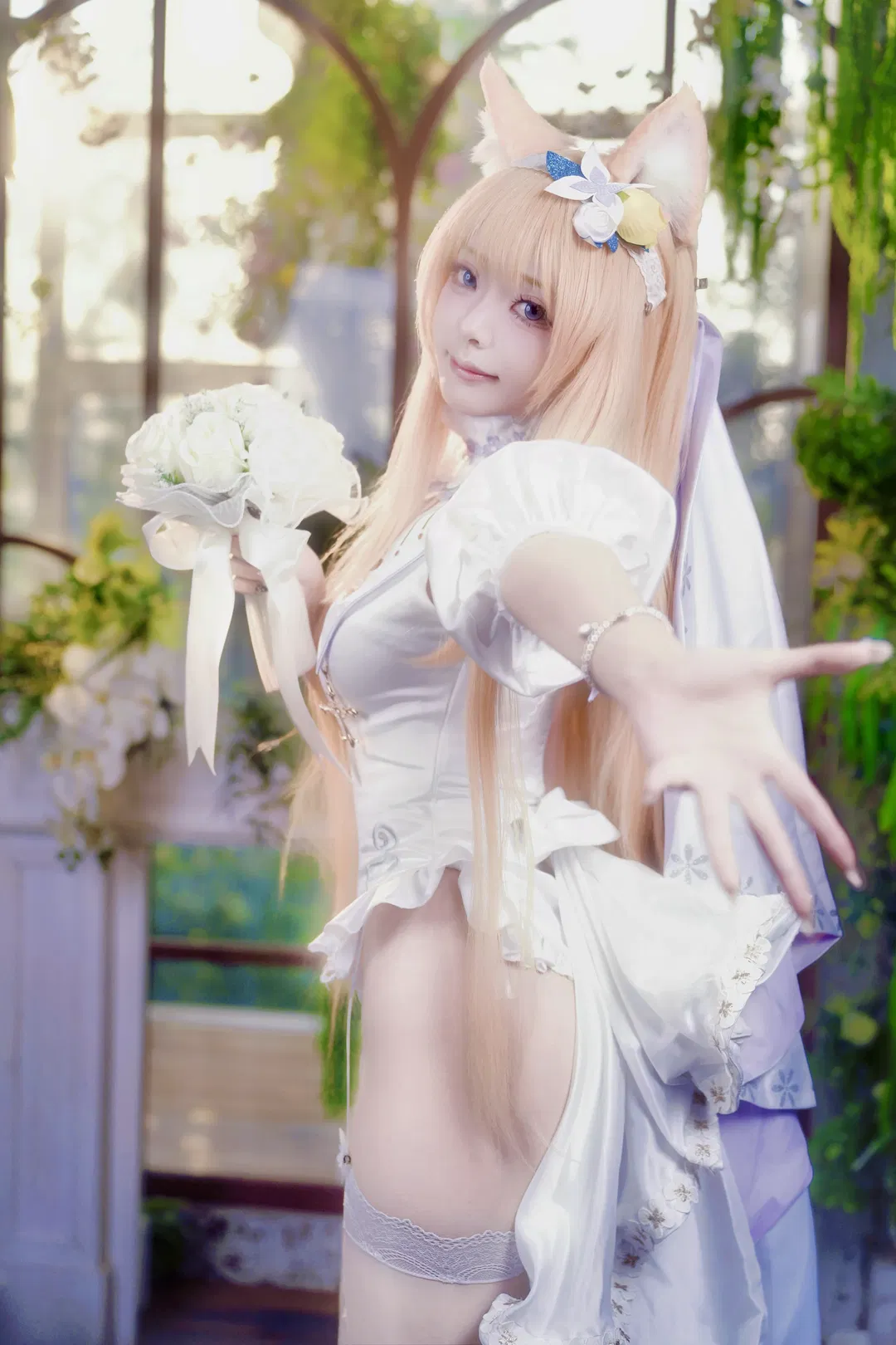 【伊洛瑪麗cos】碧藍檔案的花嫁，在花園裡閃耀 - 第 3 張