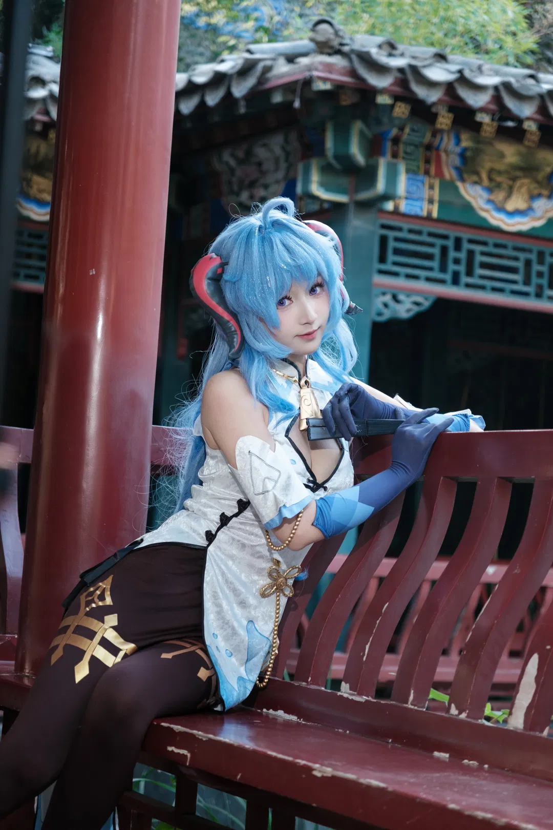 【甘雨cos】原神逐月節，璃月園林裡的中式隨拍 - 第 1 張