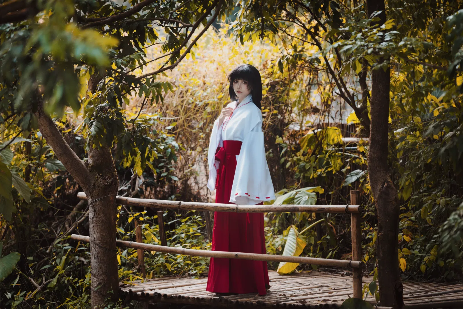 【桔梗cos】犬夜叉巫女服的溪谷行 - 第 7 張
