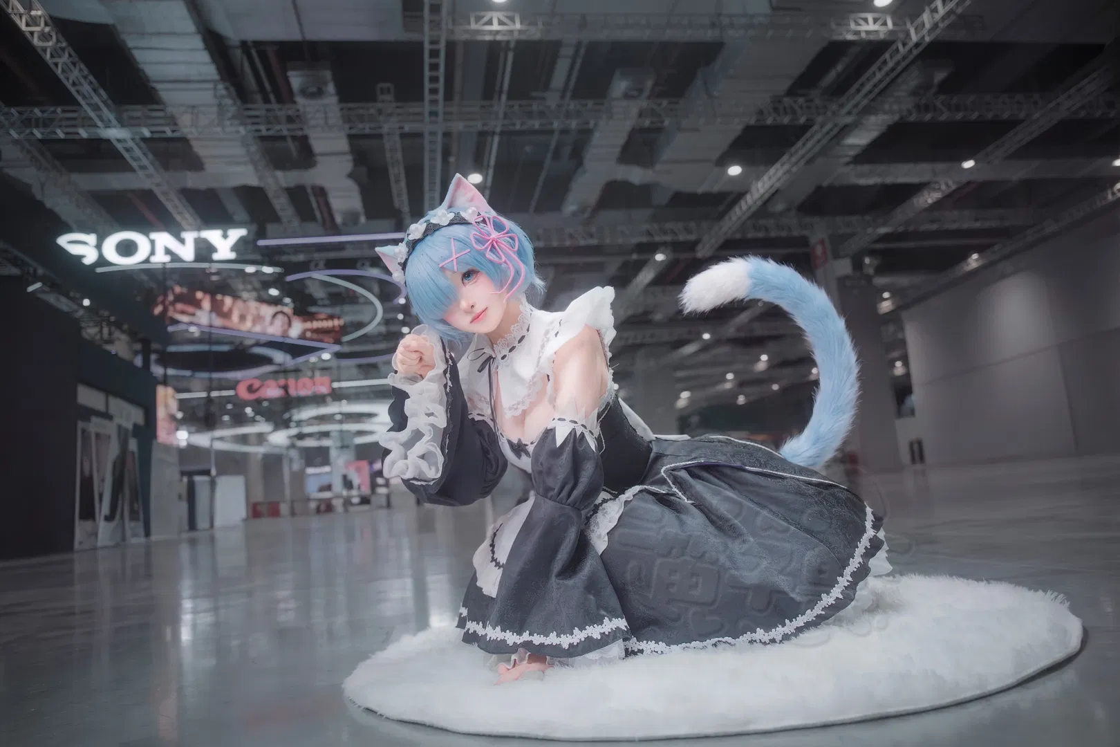 【蕾姆cos】从零开始的异世界生活猫耳女仆漫展返图
