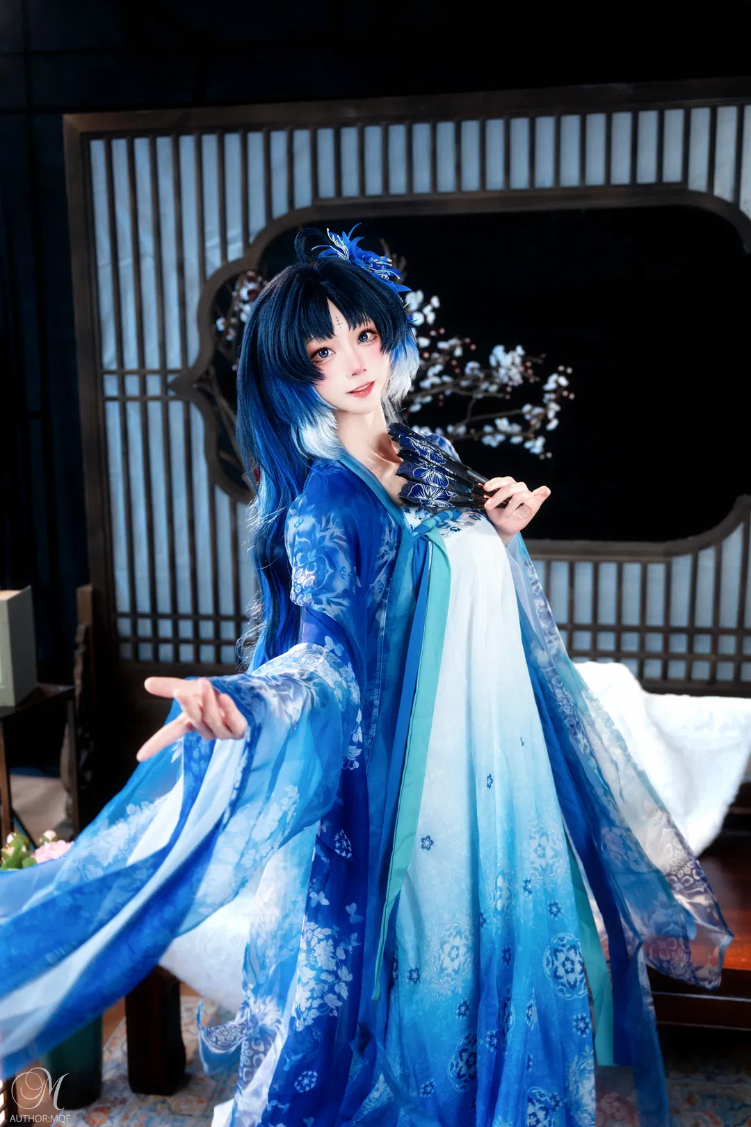【秧秧cos】鸣潮中那一抹清新的国风幽蓝 - 第 1 张