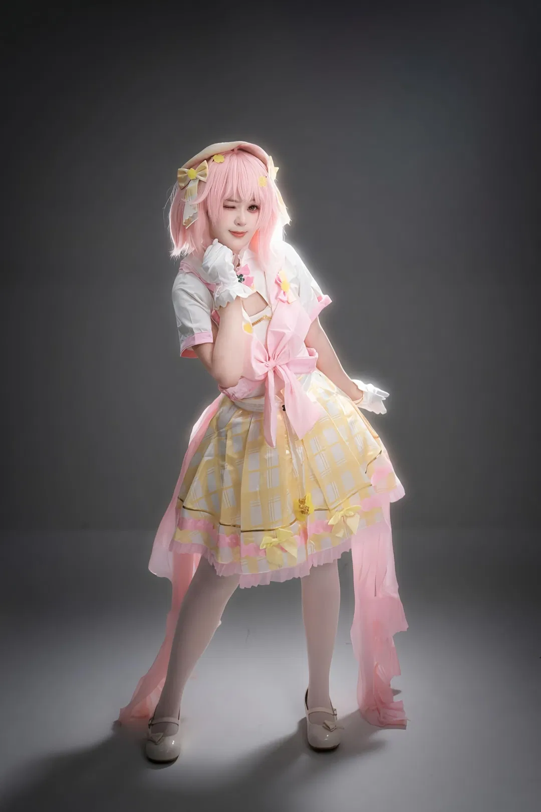 【永雏塔菲cos】粉色小偶像的棚拍打歌服分享 - 第 1 张