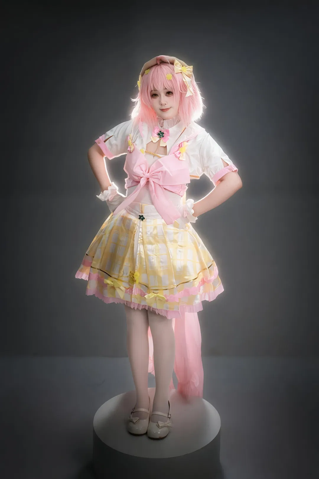 【永雏塔菲cos】粉色小偶像的棚拍打歌服分享 - 第 3 张