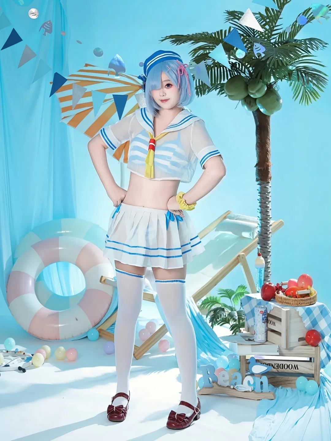 【蕾姆cos】從零開始的異世界生活夏日泳裝蕾姆 - 第 1 張