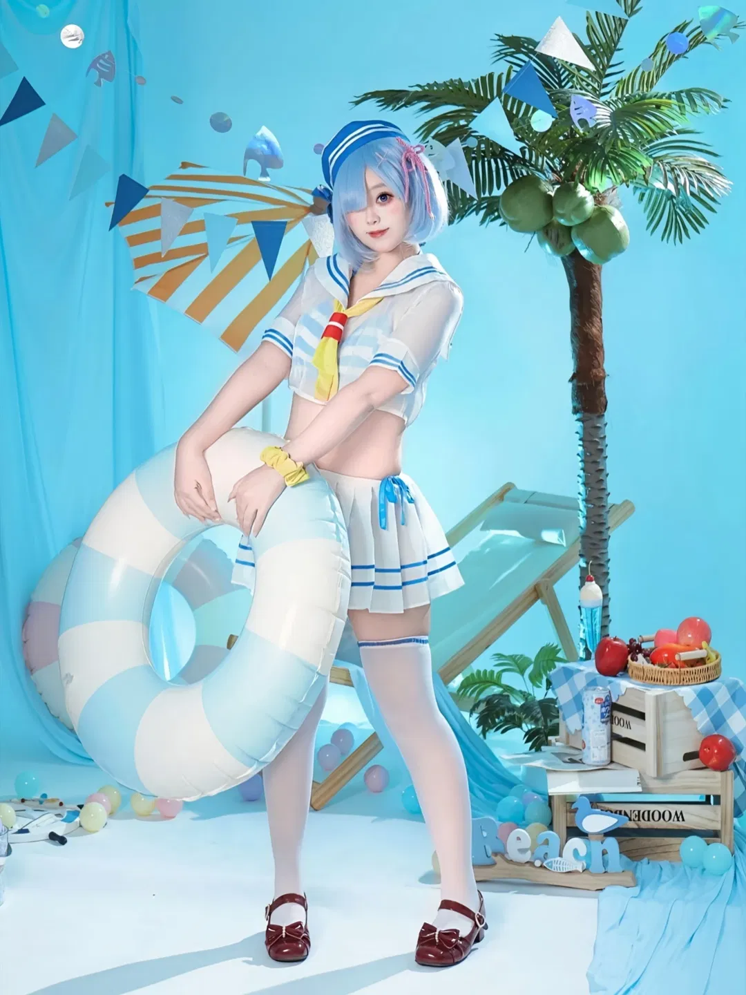 【蕾姆cos】從零開始的異世界生活夏日泳裝蕾姆