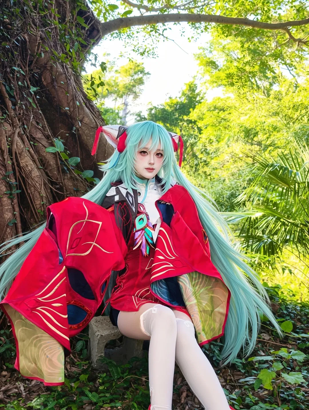 【少司缘cos】王者荣耀 绿林光影下的红装奇遇 - 第 2 张