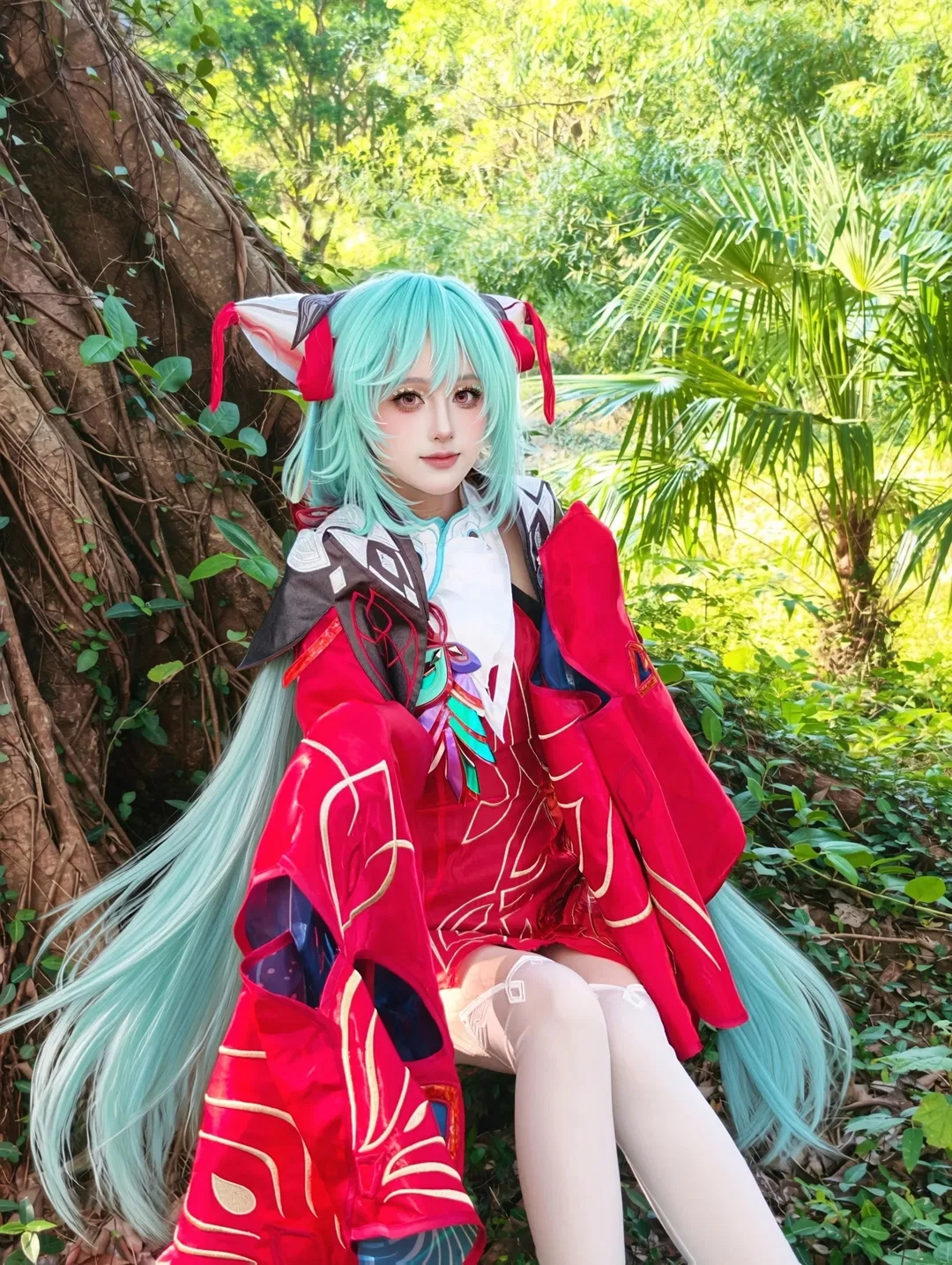 【少司缘cos】王者荣耀 绿林光影下的红装奇遇 - 第 3 张