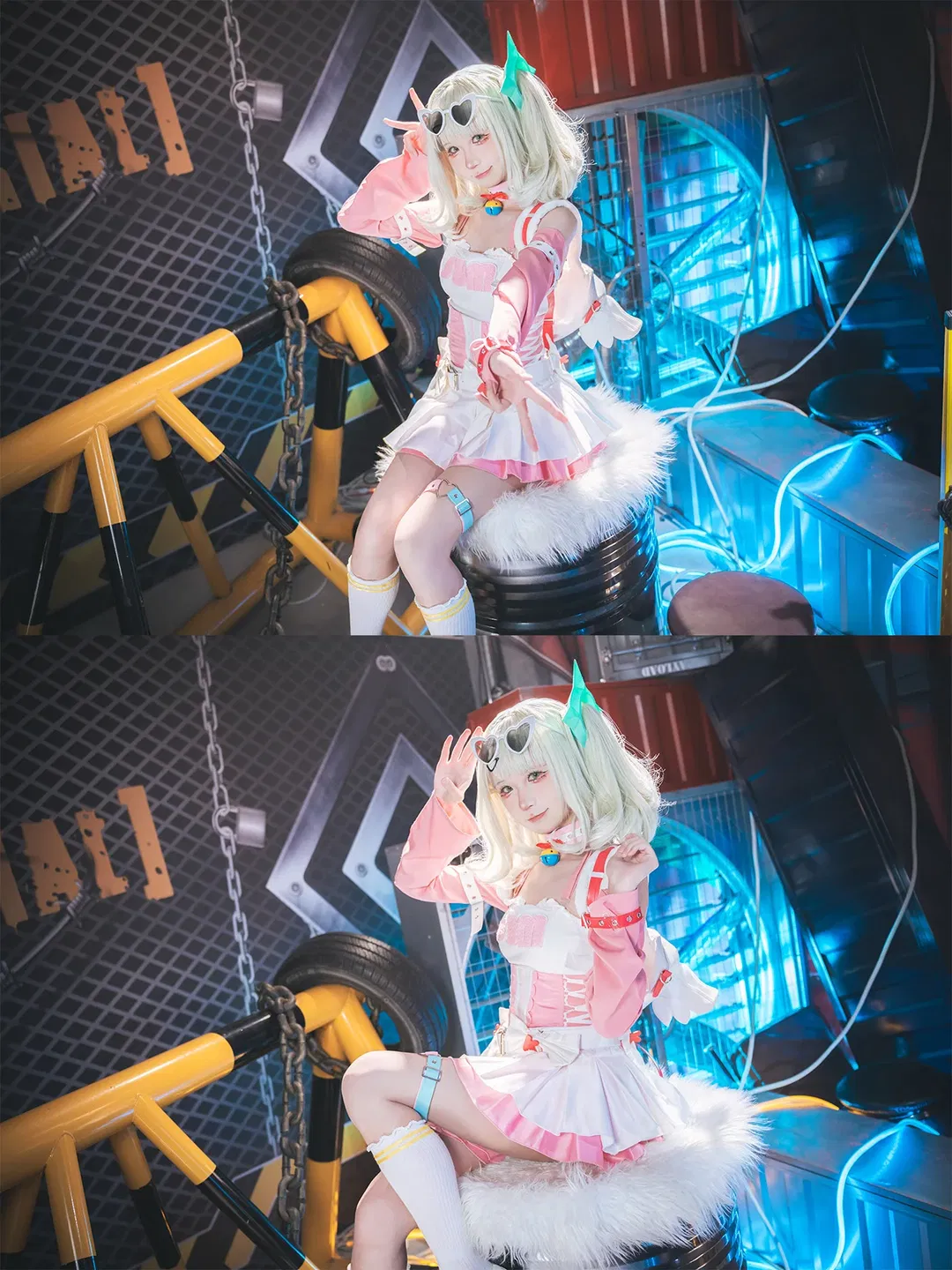 【千夏cos】绝区零的粉白机能风棚拍记录 - 第 3 张