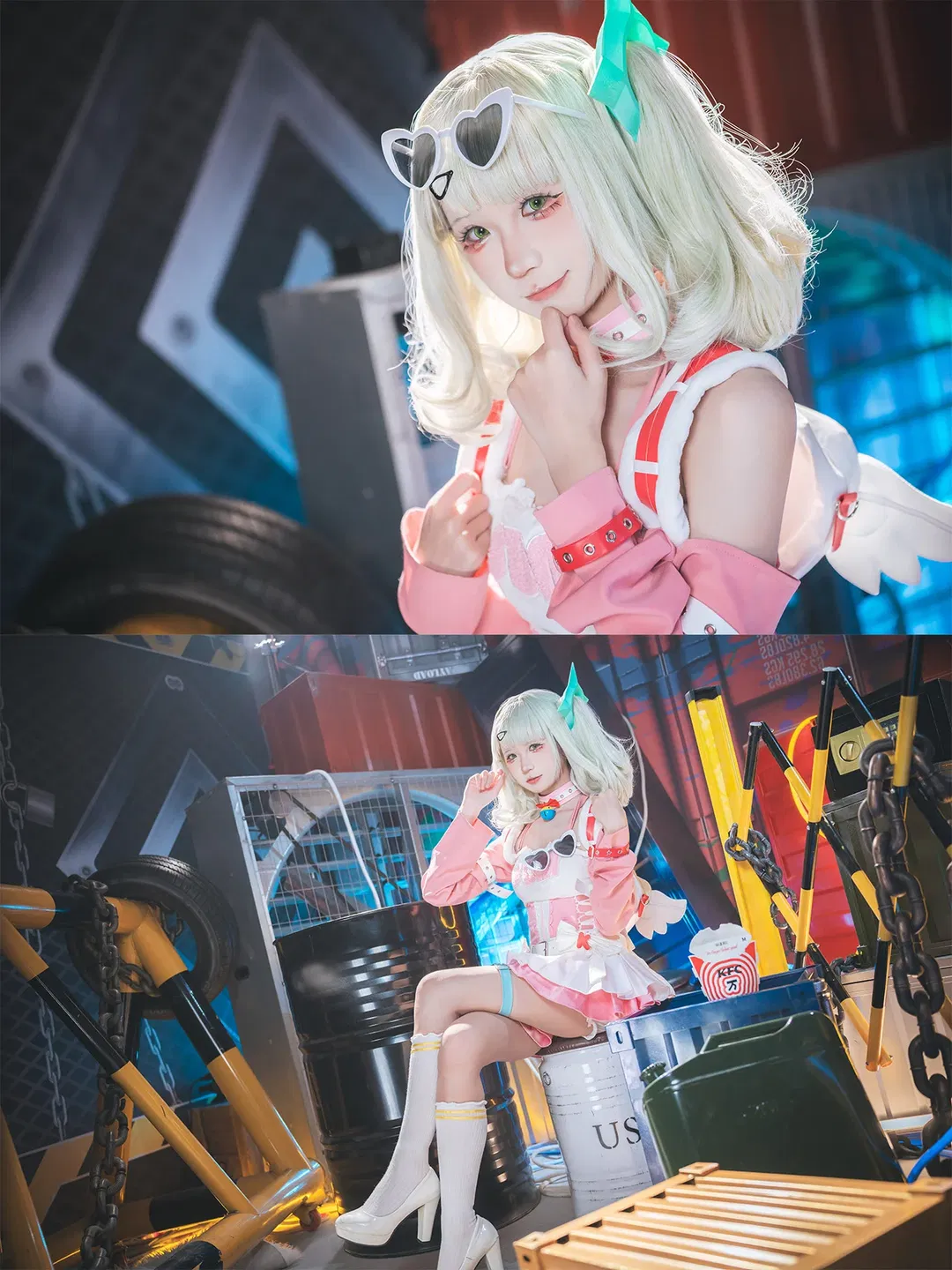 【千夏cos】绝区零的粉白机能风棚拍记录 - 第 4 张