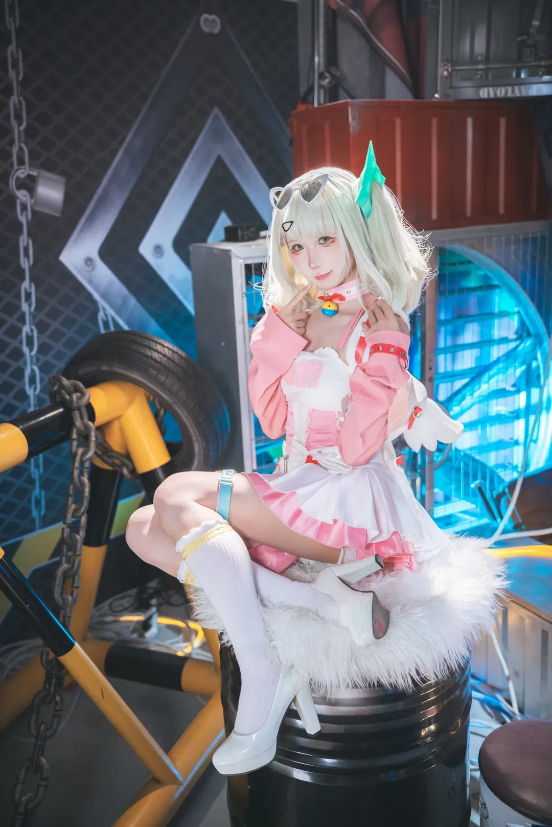 【千夏cos】绝区零的粉白机能风棚拍记录 - 第 5 张