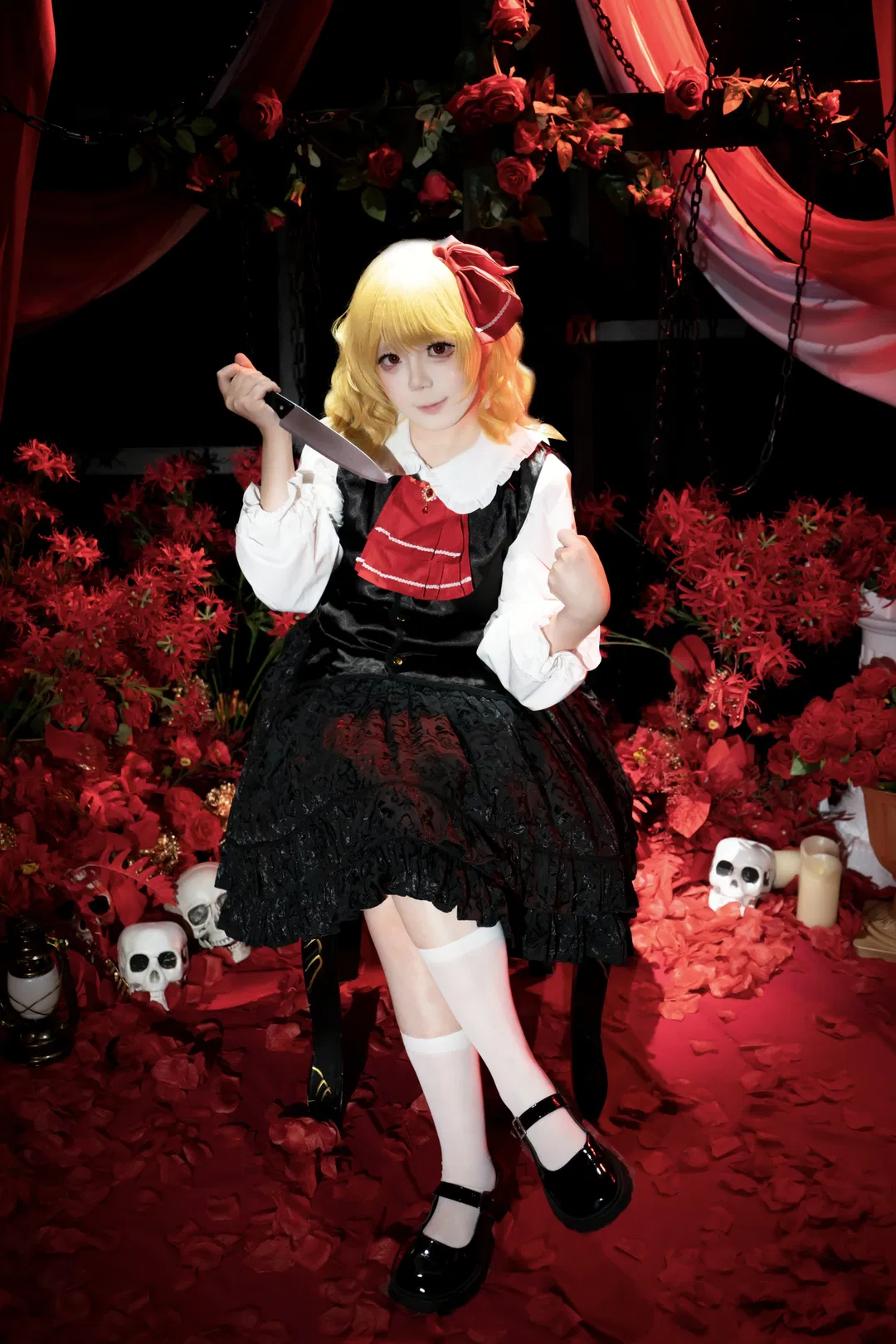 【露米婭cos】東方Project暗黑玫瑰棚拍，可可愛愛消防斧 - 第 8 張
