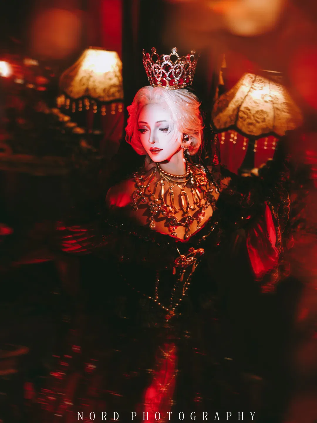 【紅夫人cos】第五人格虛妄皮膚，紅黑哥特風拉滿 - 第 1 張