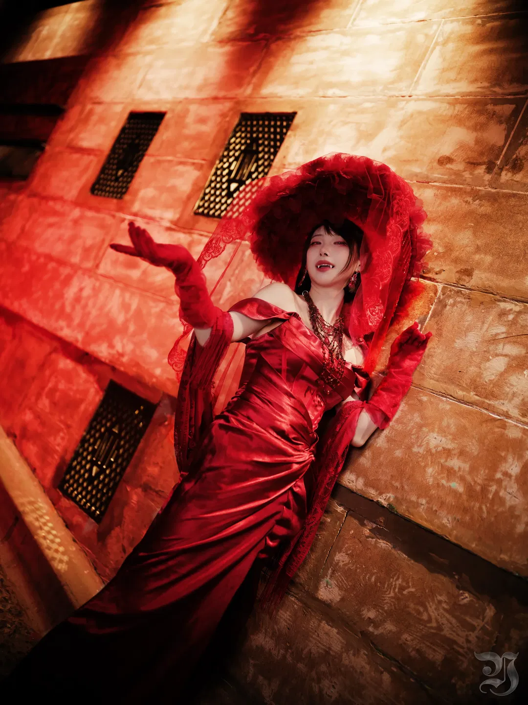Nocturnal crimson aristocrat: Gothic vampire cosplay atmosphere dialed to the absolute peak - Image 9