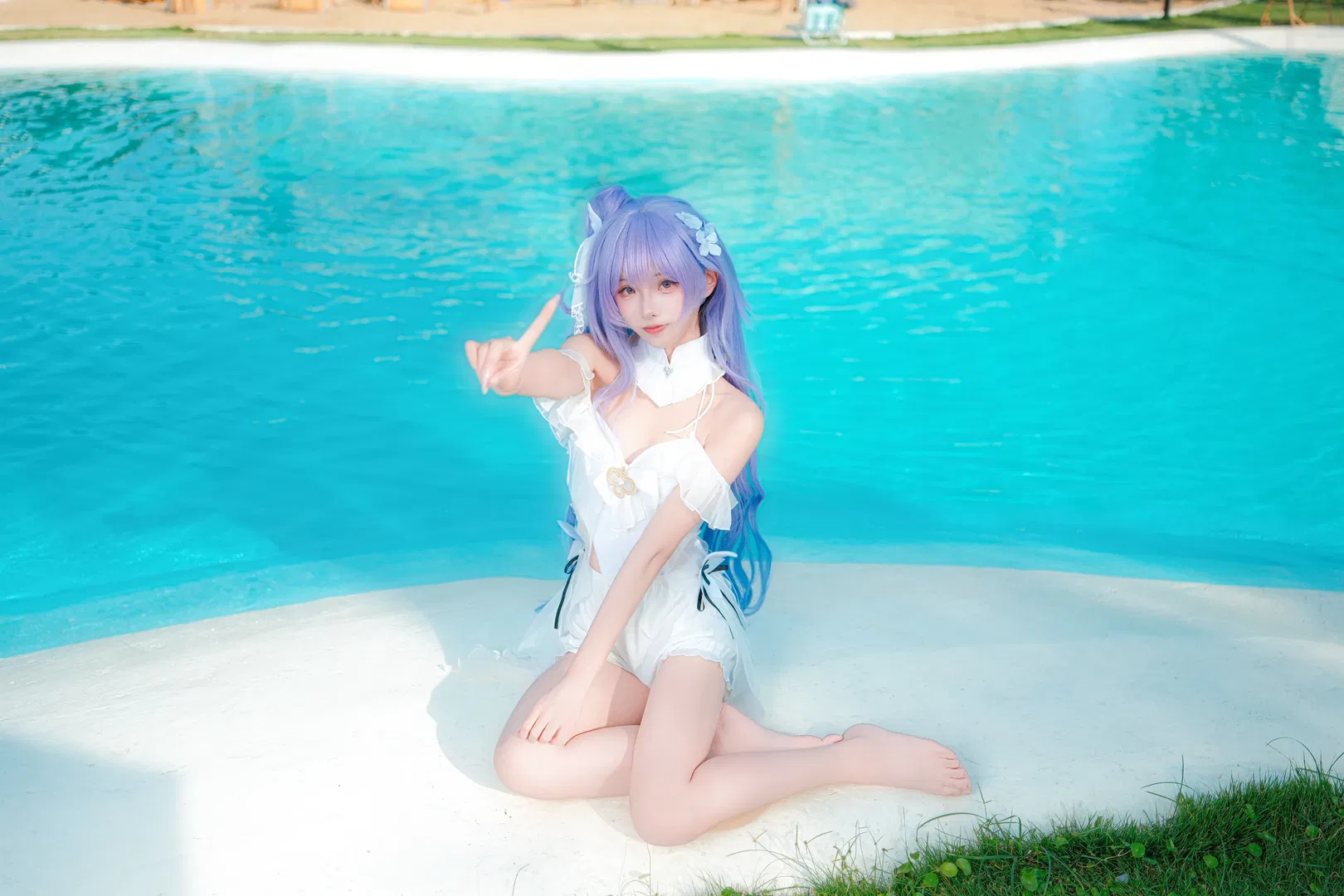 【独角兽cos】碧蓝航线泳装，夏日池畔的梦幻定格 - 第 3 张