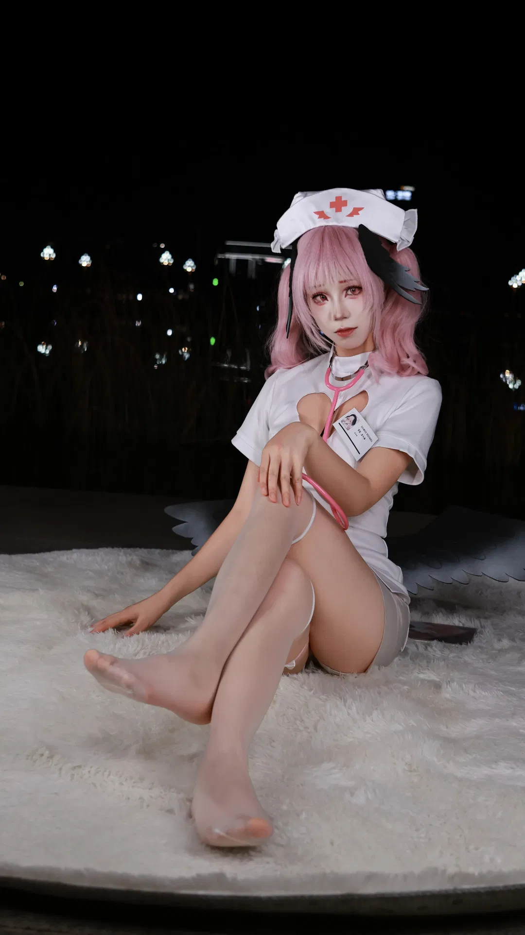 下江小春cos 碧蓝档案 夜风中的诊断时间 - 第 1 张