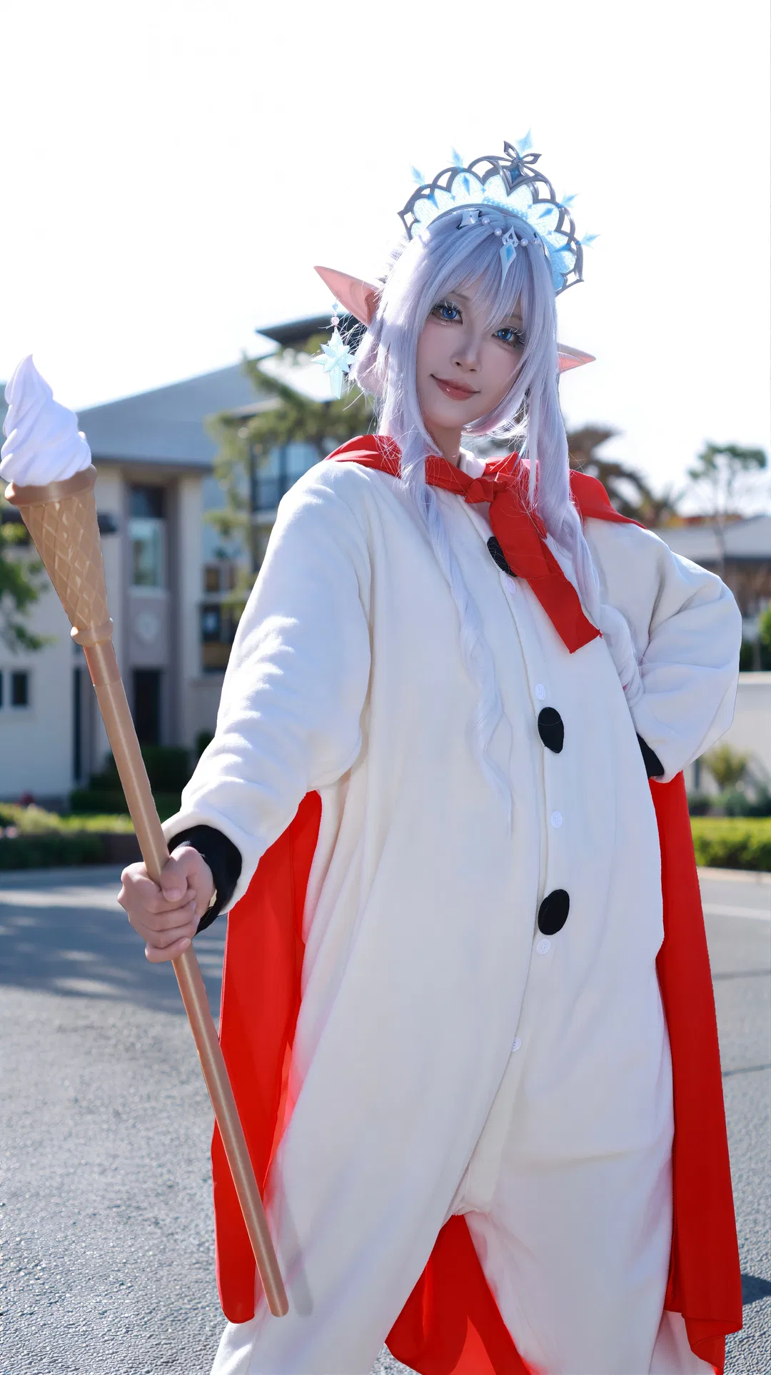 原神冰之女皇cos 當冰雪女王遇上蜜雪冰城雪王 - 第 2 張