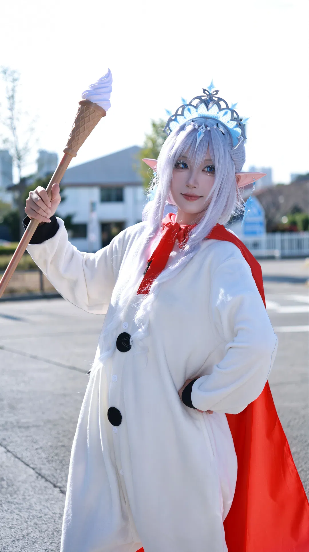 原神冰之女皇cos 當冰雪女王遇上蜜雪冰城雪王 - 第 3 張