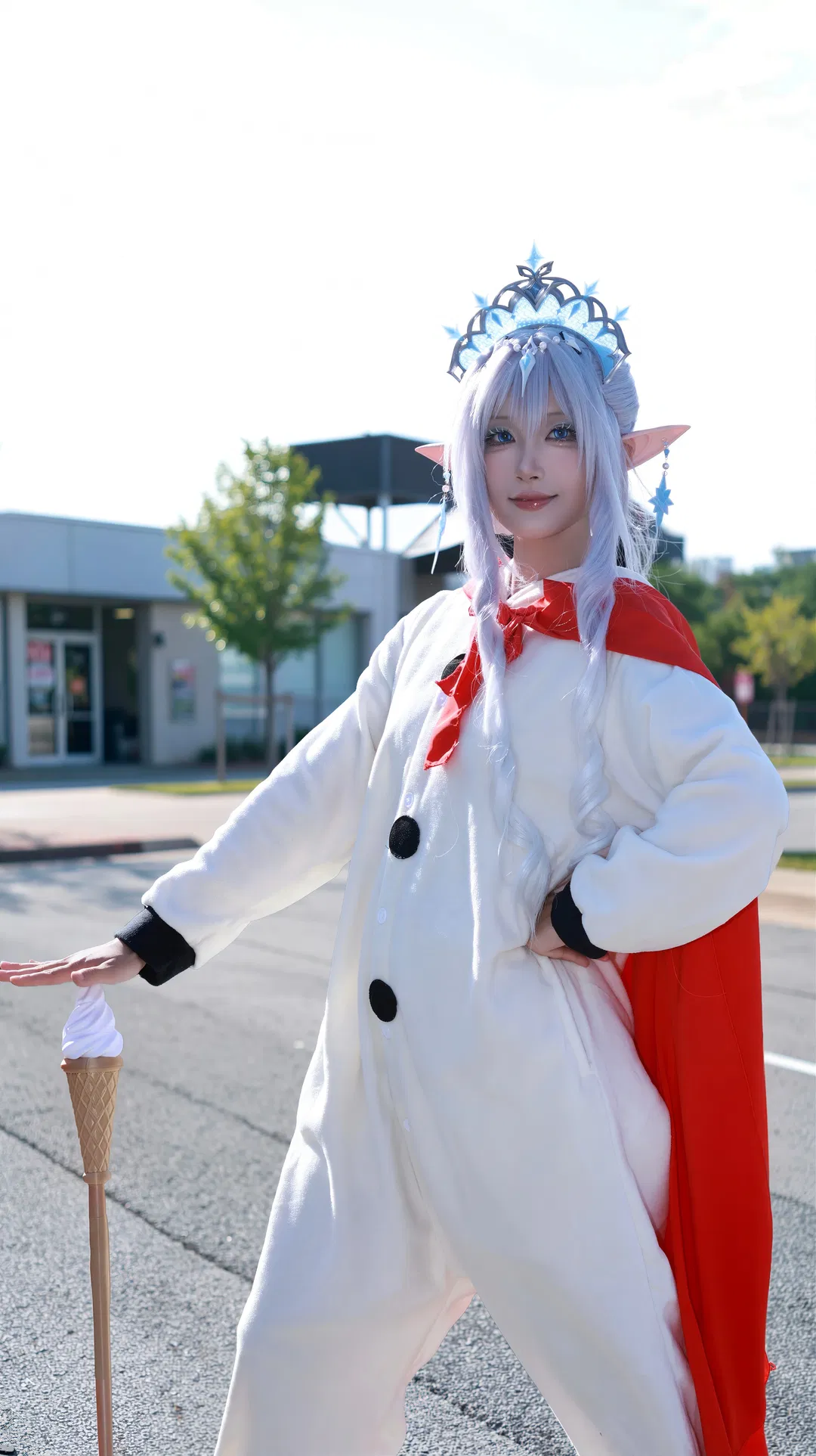 原神冰之女皇cos 當冰雪女王遇上蜜雪冰城雪王 - 第 4 張