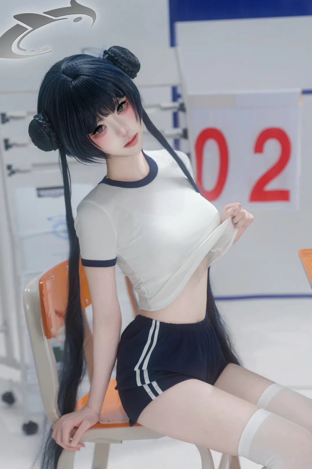 【龙华妃咲cos】蔚蓝档案体操服造型，出汗的拍摄记录 - 第 1 张