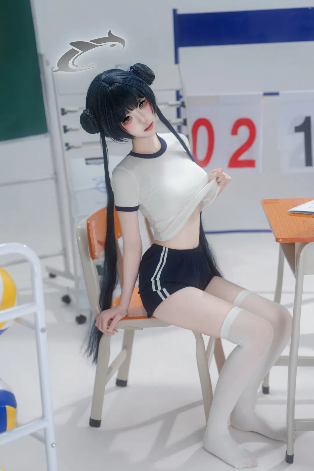 【龙华妃咲cos】蔚蓝档案体操服造型，出汗的拍摄记录 - 第 2 张