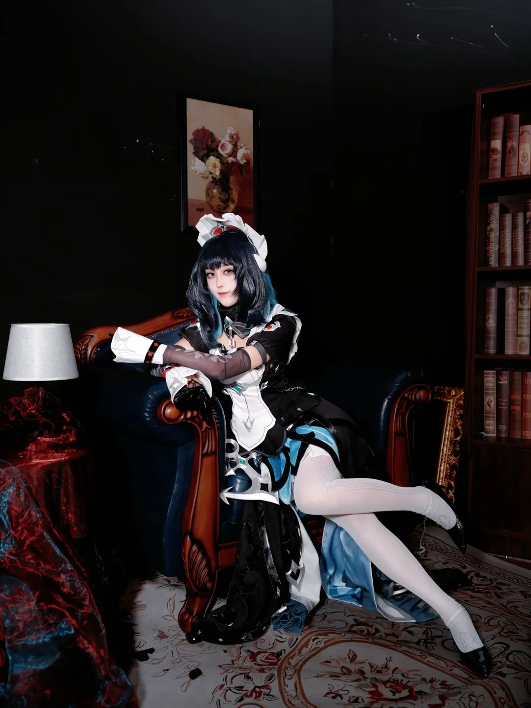 【达妮卡cos】化身原神女仆长，这套黑白制服细节拉满 - 第 2 张