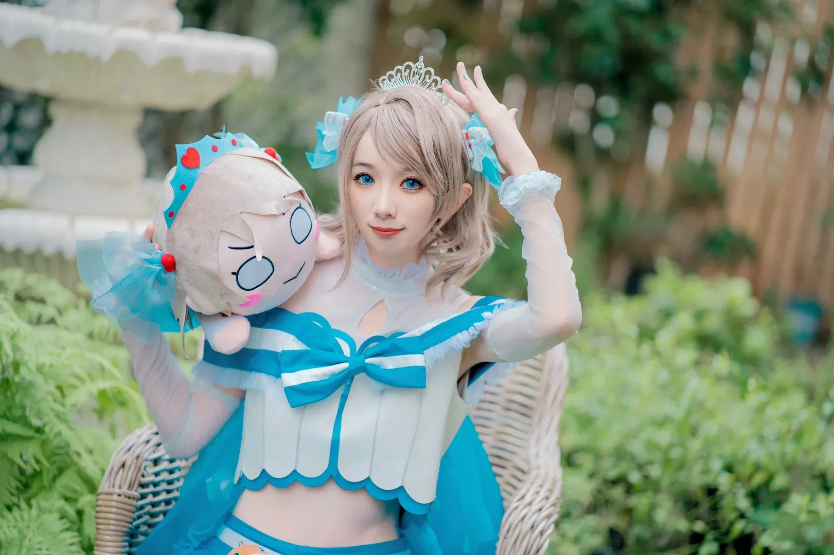 渡边曜cos 恋爱水族馆 没有裙撑也超元气的LoveLive!打歌服 - 第 1 张