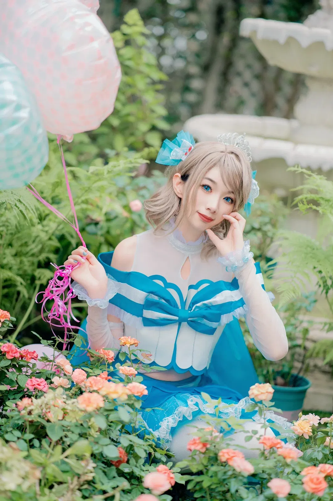 渡边曜cos 恋爱水族馆 没有裙撑也超元气的LoveLive!打歌服 - 第 3 张