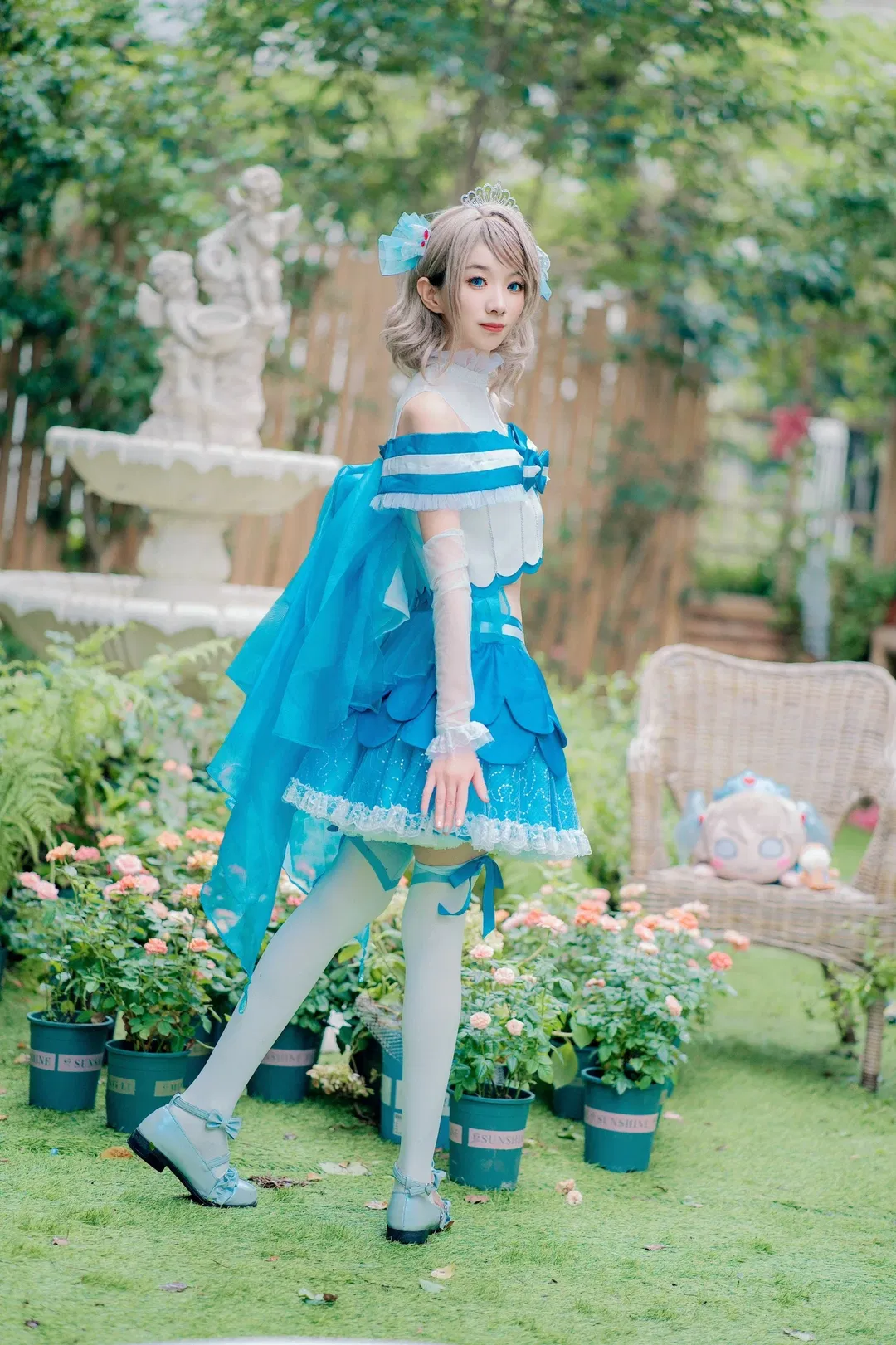 渡边曜cos 恋爱水族馆 没有裙撑也超元气的LoveLive!打歌服 - 第 6 张