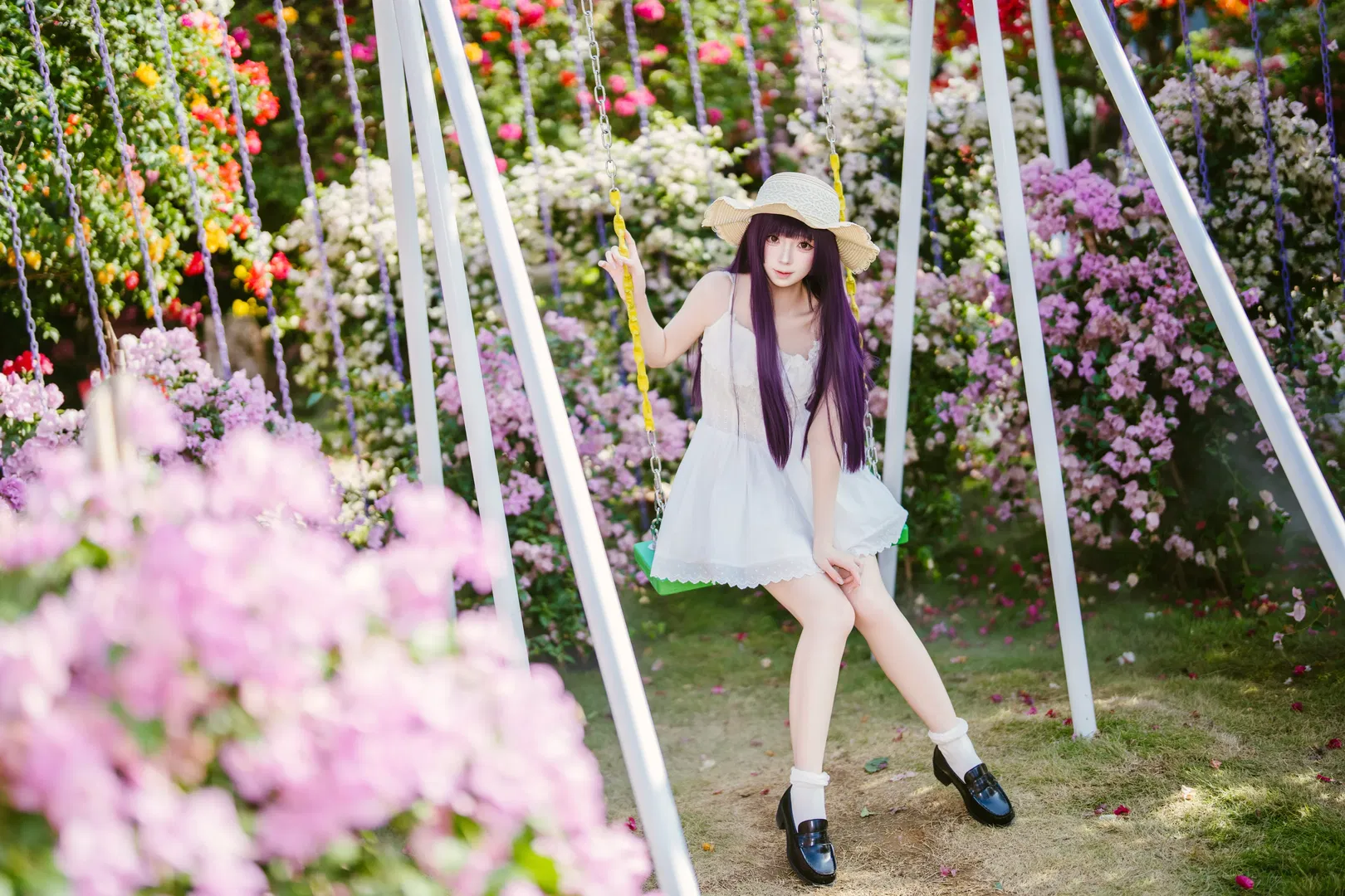 【五更琉璃cos】紫發少女的花海夏日私影 - 第 4 張