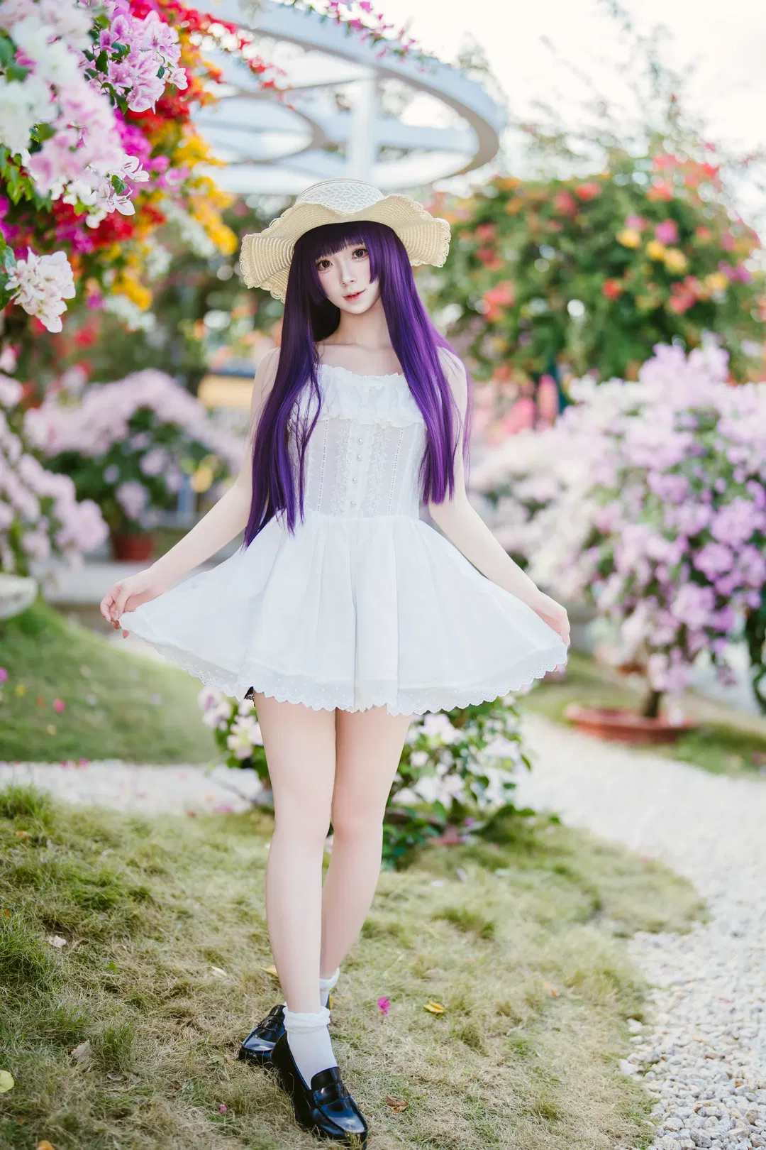 【五更琉璃cos】紫發少女的花海夏日私影 - 第 6 張