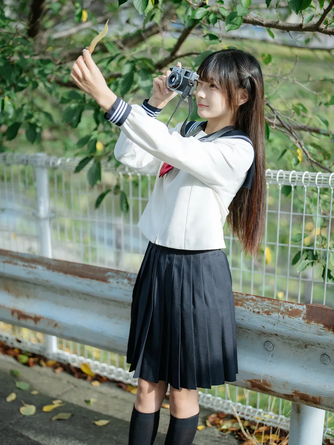 暧昧3センチ，日系水手服街道随拍 - 第 10 张