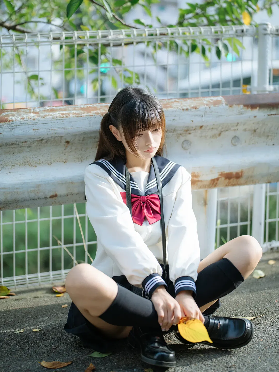 暧昧3センチ，日系水手服街道随拍 - 第 12 张