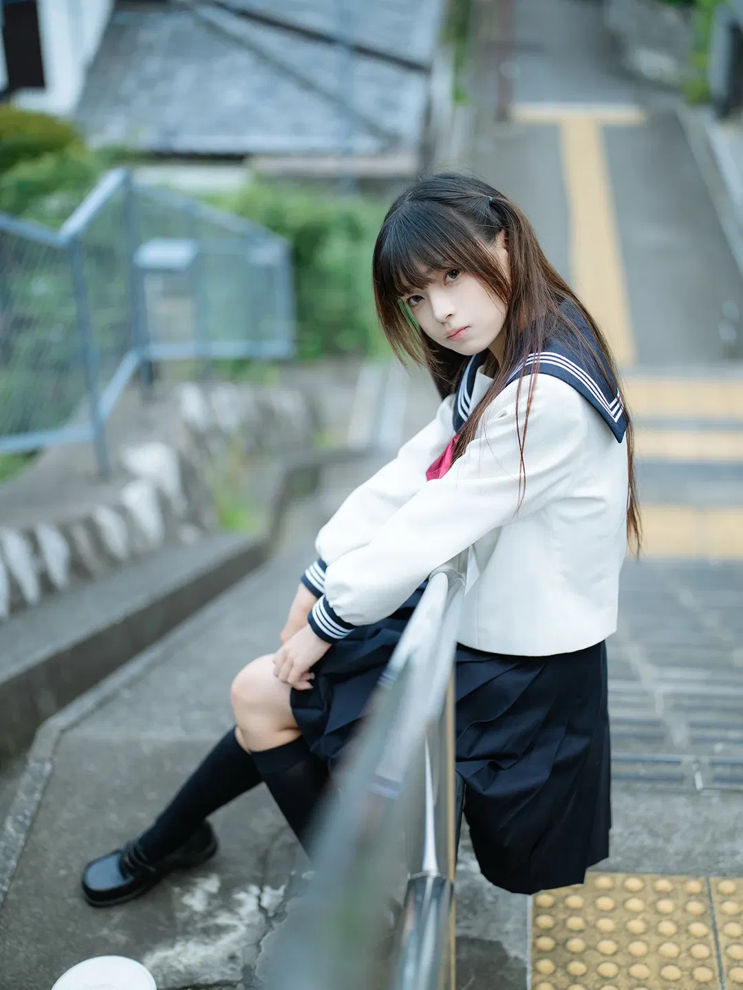 暧昧3センチ，日系水手服街道随拍 - 第 15 张