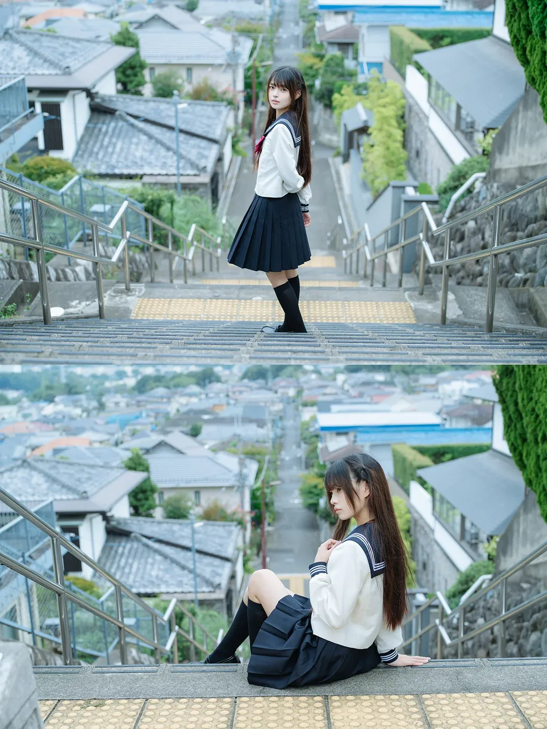 暧昧3センチ，日系水手服街道随拍 - 第 17 张