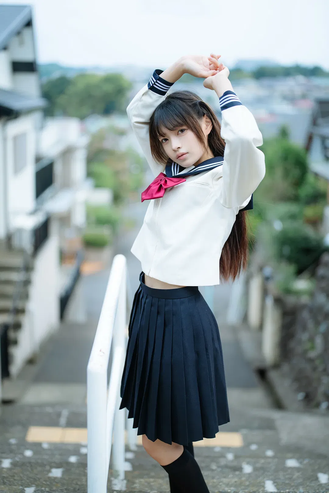 暧昧3センチ，日系水手服街道随拍 - 第 2 张