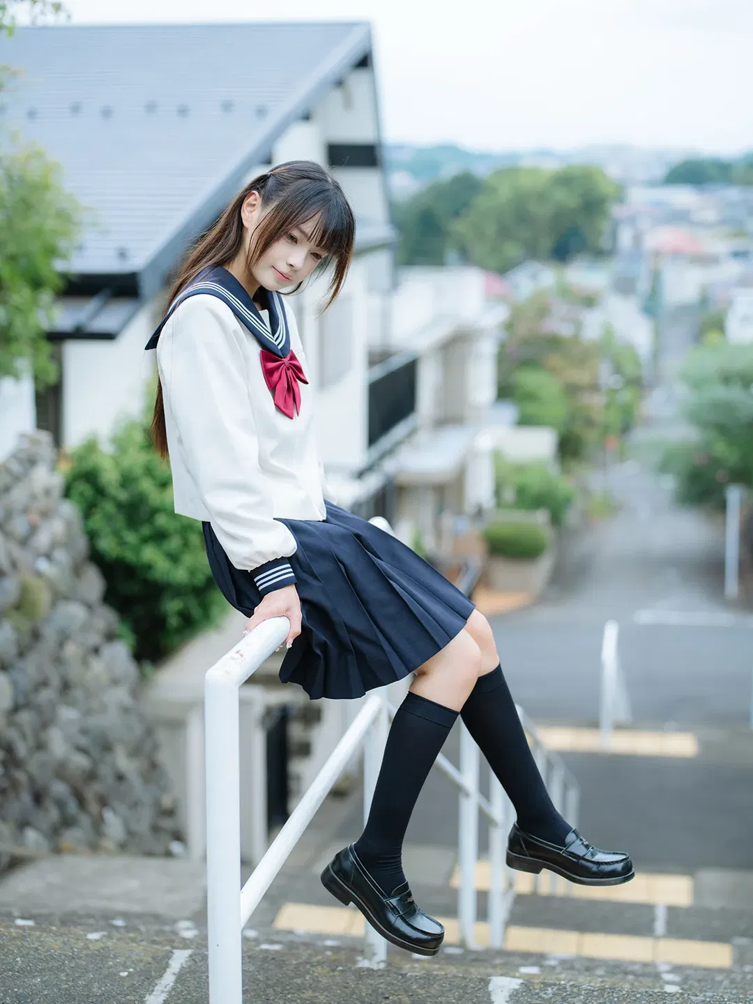 暧昧3センチ，日系水手服街道随拍 - 第 3 张