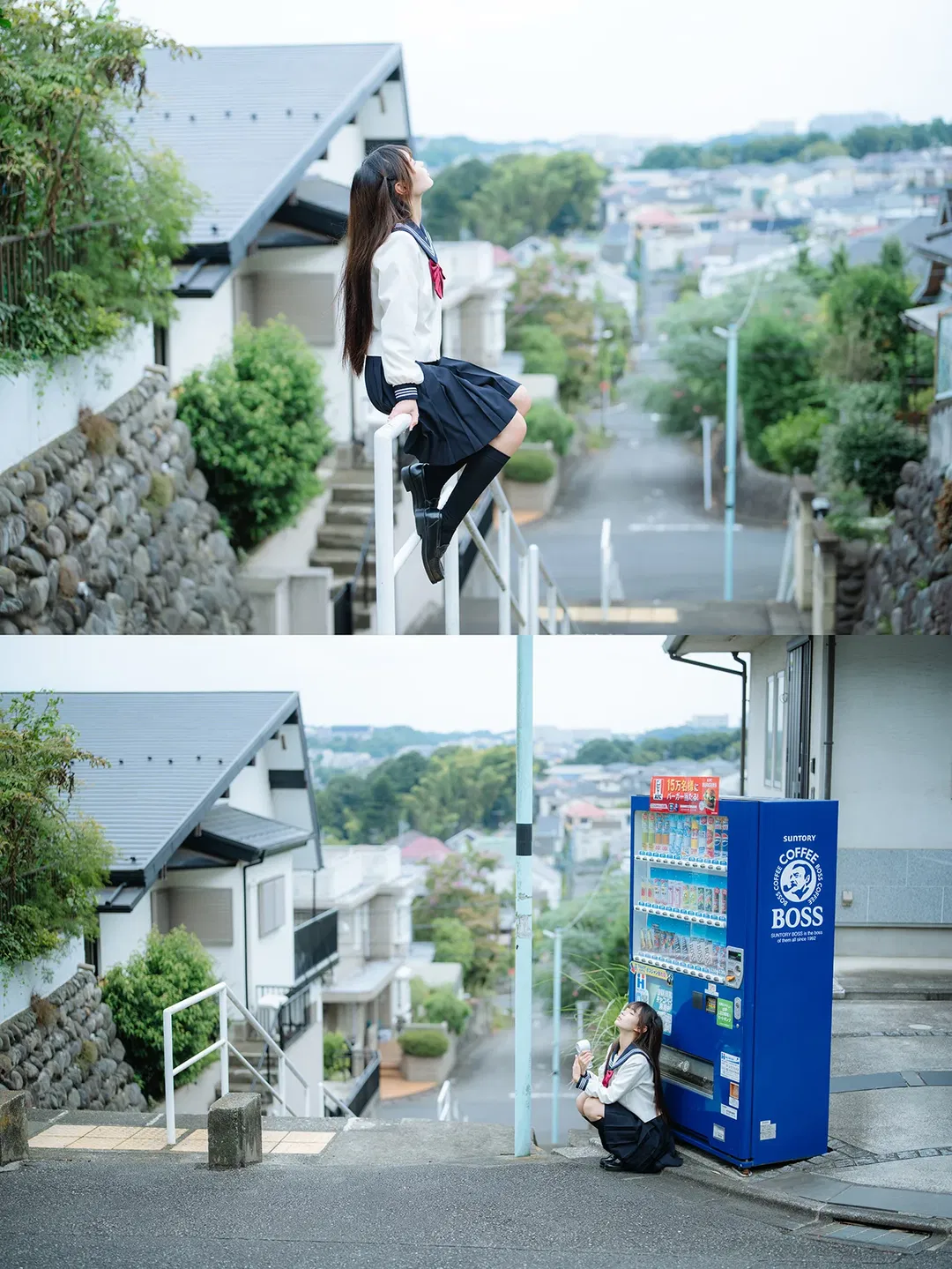暧昧3センチ，日系水手服街道随拍 - 第 4 张