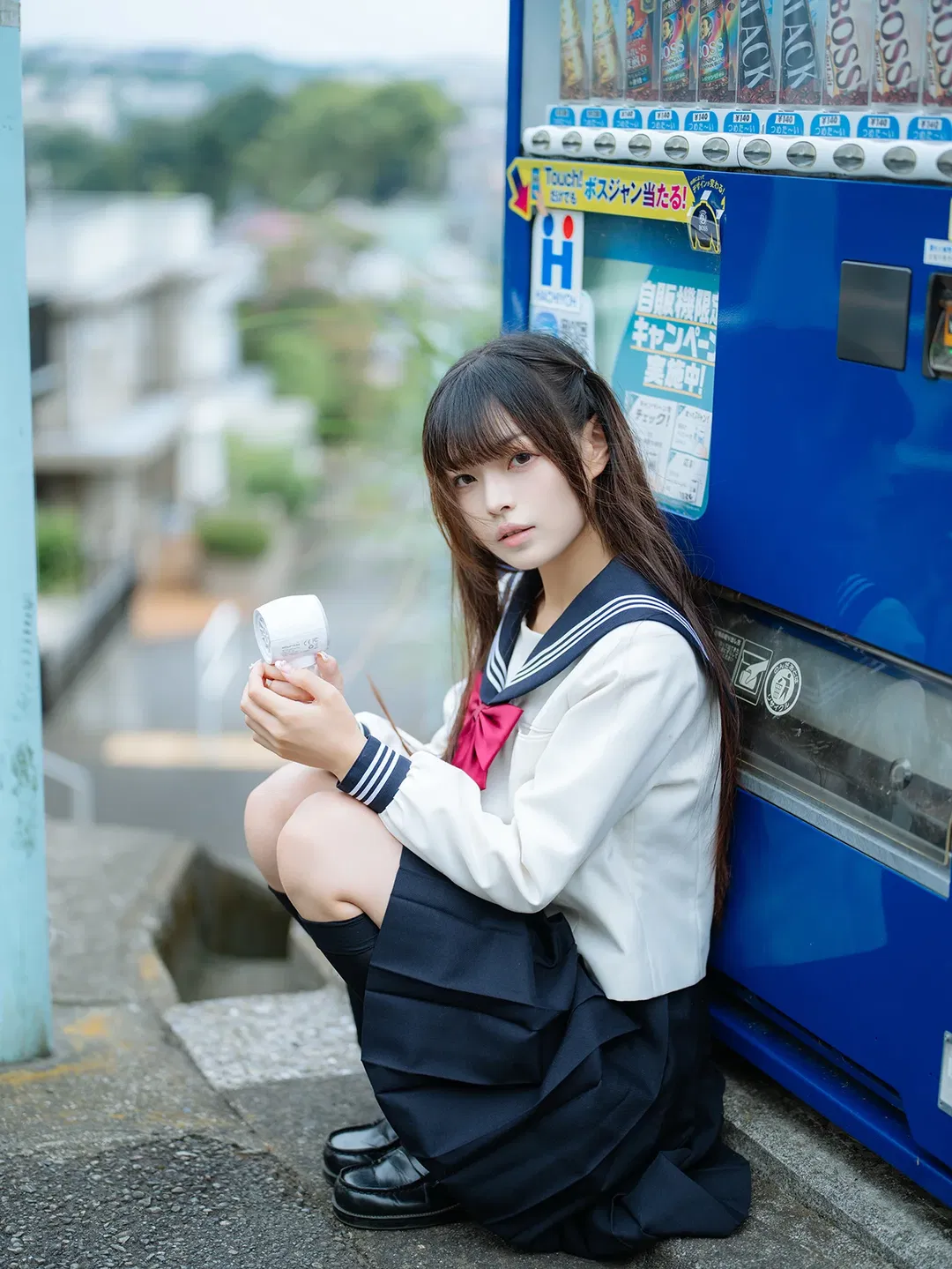暧昧3センチ，日系水手服街道随拍 - 第 5 张