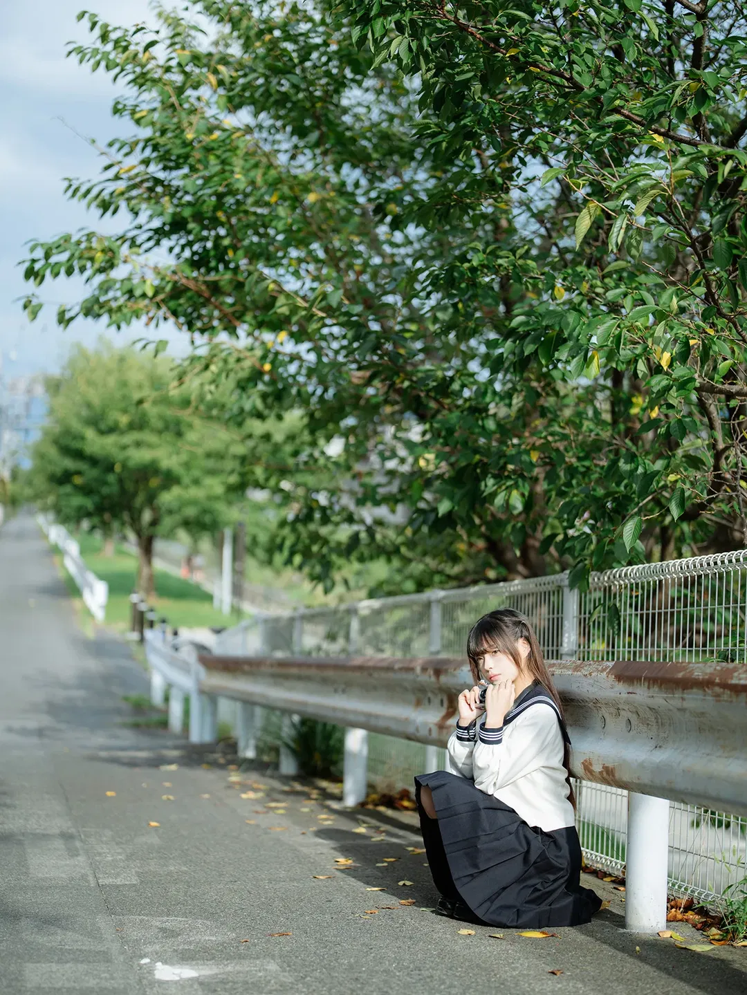 暧昧3センチ，日系水手服街道随拍 - 第 6 张