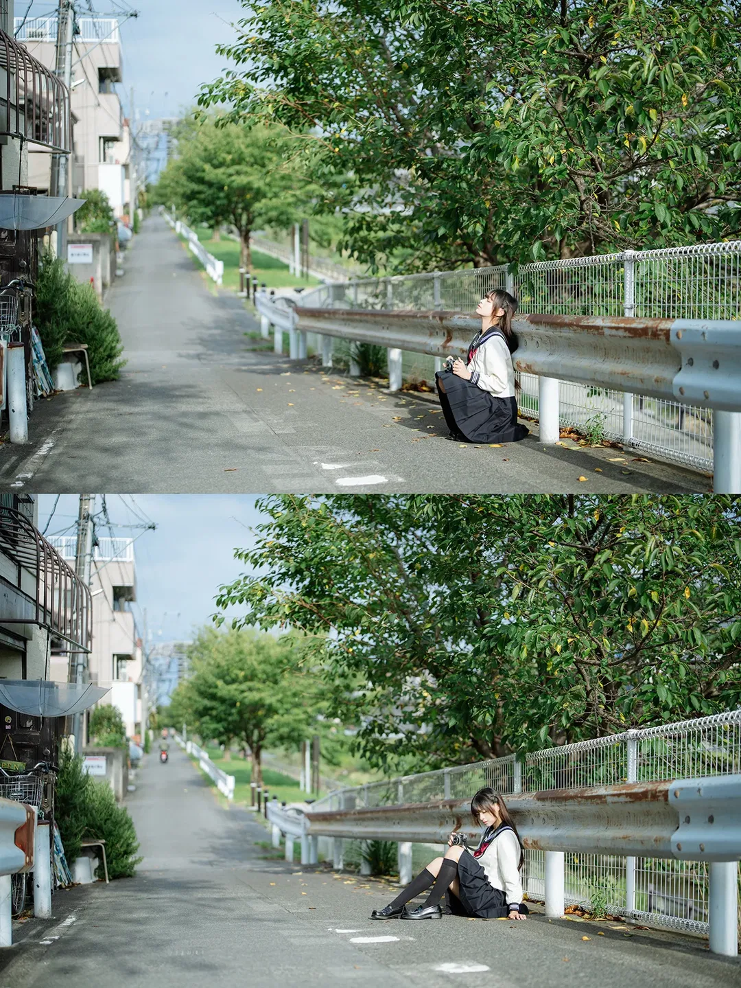 暧昧3センチ，日系水手服街道随拍 - 第 7 张