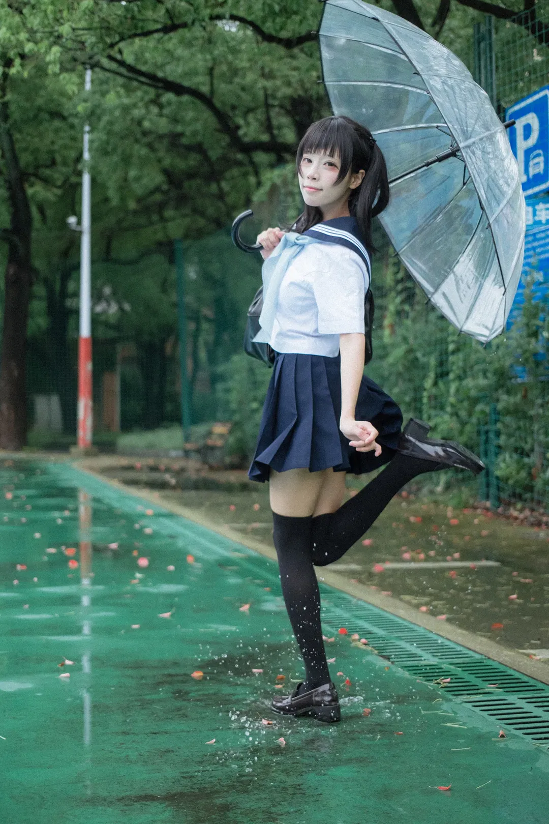 雨后校园氛围感JK制服写真拍摄记录 - 第 13 张