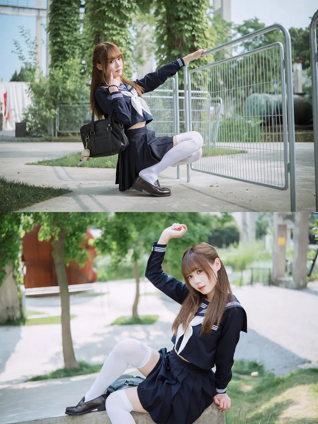 蓝莓冰淇淋味的绀白水手服写真 - 第 10 张